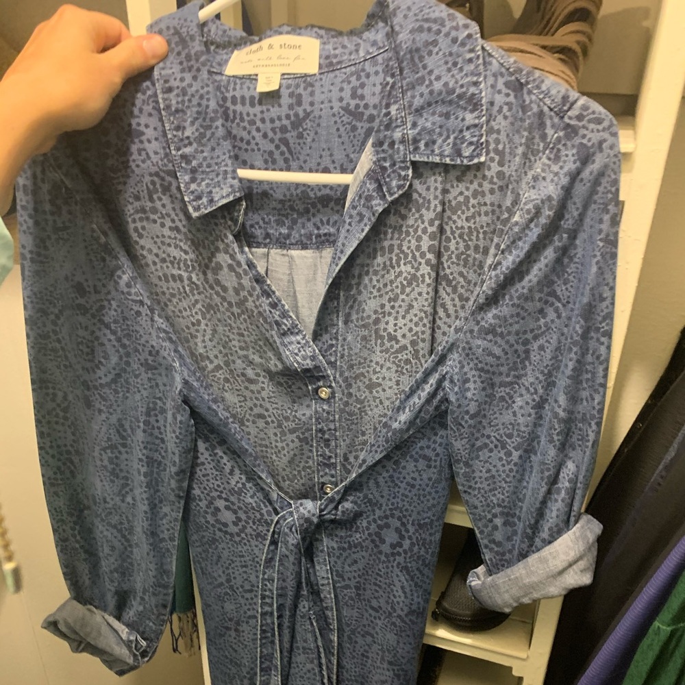 Cloth and Stone printed Denim dress
